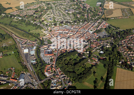 Vue aérienne de la région de Malton, North Yorkshire Banque D'Images