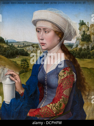 15e siècle - Partie droite du triptyque de la famille Braque : Saint Magdalene, 1450 Rogier van der Weyden Banque D'Images