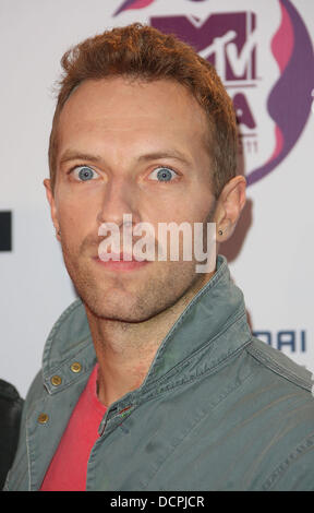 Chris Martin de Coldplay les MTV Europe Music Awards 2011 (EMAS) tenue à l'Odyssey Arena - Arrivées Belfast, en Irlande du Nord - 06.11.11 Banque D'Images