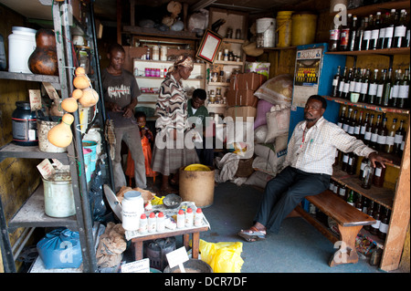 Marché de l'herboriste zoulou, Victoria Street Market, Durban, Afrique du Sud Banque D'Images