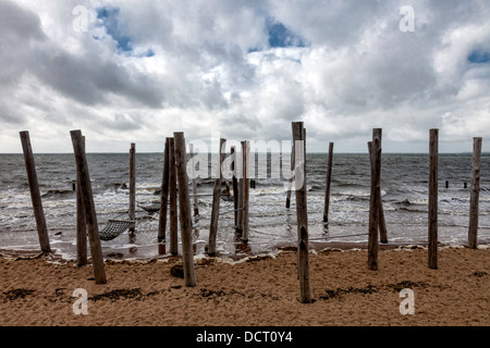 Promenade à la mer des Wadden à Hjerting, Esbjerg, Danemark Banque D'Images