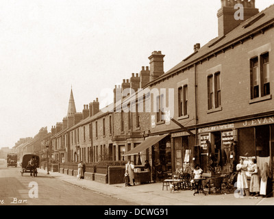Wombwell Barnsley Road début des années 1900 Banque D'Images