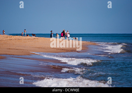 Plage sable mer Angleterre Norfolk sur Winterton Banque D'Images