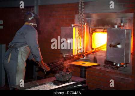 Pour l'or, Gold Reef City, Johannesburg, Afrique du Sud Banque D'Images