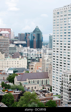 Vue imprenable sur le centre-ville de Montréal des bâtiments de la ville Banque D'Images