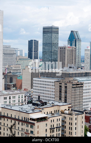 Vue imprenable sur le centre-ville de Montréal des bâtiments de la ville Banque D'Images