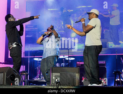 Boyz II Men effectue dans le cadre du 2e congrès annuel d'entraînement Orange Festival de musique de Miami Beach Miami Beach, Floride - 30.12.11 Banque D'Images