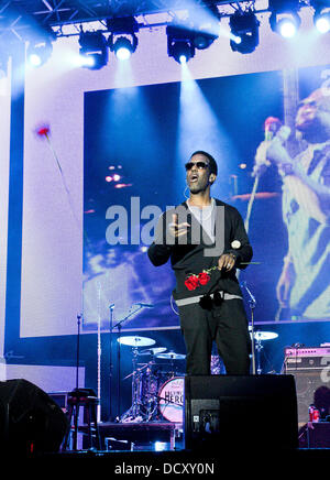 Boyz II Men effectue dans le cadre du 2e congrès annuel d'entraînement Orange Festival de musique de Miami Beach Miami Beach, Floride - 30.12.11 Banque D'Images
