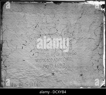 RECORD HISTORIQUE ESPAGNOL DE LA CONQUÊTE DU CÔTÉ SUD DE L'INSCRIPTION ROCK, NEW MEXICO - - 524295 Banque D'Images