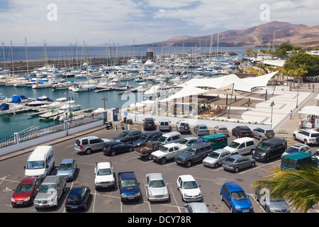 Port de plaisance de Puerto Calero, Lanzarote, îles Canaries, Espagne Banque D'Images