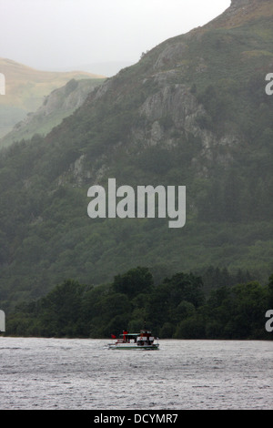 Bateau à vapeur, Ullswater, Lake District, Cumbria, Royaume-Uni Banque D'Images