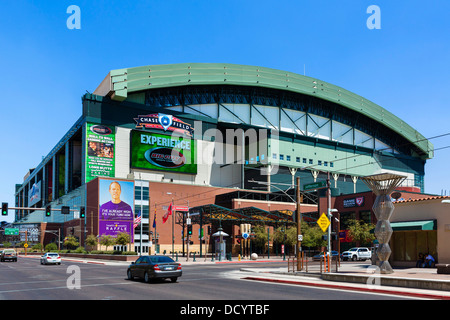 Chase Field Sports Arena dans le centre-ville de Phoenix, Arizona, USA Banque D'Images