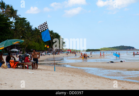 Hat Chaweng Beach sur l'Île de Ko Samui dans le golfe de Thaïlande. Banque D'Images