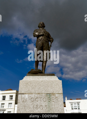 L'amiral Lord Nelson memorial, Portsmouth, Hampshire Banque D'Images