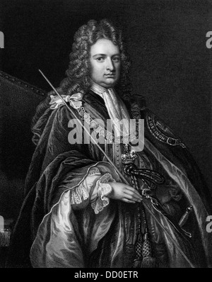 Robert Harley, comte d'Oxford et Earl Mortimer (1661-1724) gravure sur de 1830. Homme politique britannique et homme d'État. Banque D'Images