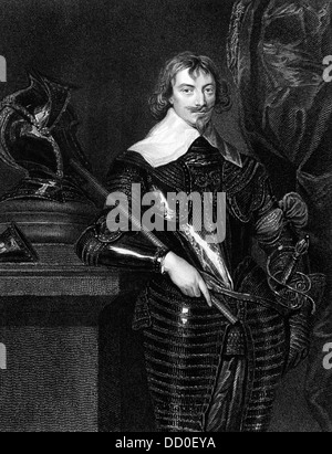 Robert Rich, 2 comte de Warwick (1587-1658) sur gravure de 1827. Administrateur colonial anglais, l'amiral, et puritan. Banque D'Images