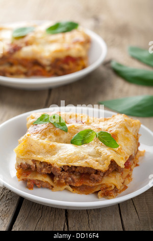 Lasagne Bolognese classic Banque D'Images