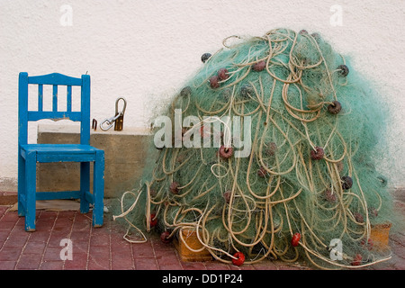 Détail net dans un village le port. La Isleta del Moro. Cabo de gata-níjar parc naturel. Almeria, Espagne, Europe Banque D'Images