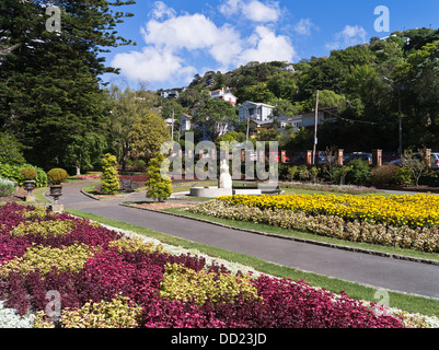 dh Botanic Gardens WELLINGTON NOUVELLE-ZÉLANDE parterres fleuris sentiers expositions florales exposition de jardin Banque D'Images