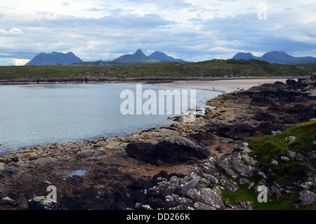 L'Inverpolly Montagnes (Corbetts & Graham) vu de Achnahaird Beach Banque D'Images