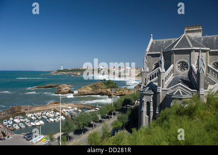 Ancien PORT DE PÊCHE BIARRITZ PYRENEES ATLANTIQUES AQUITAINE FRANCE Banque D'Images