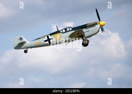 Ww11 Luftwaffe allemande messerschmidt 109 fighter à Duxford Clasic Wings Air afficher Banque D'Images