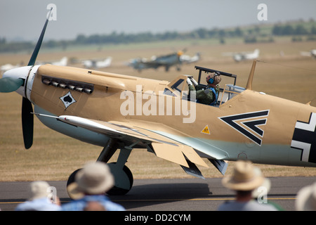 Ww11 Luftwaffe allemande messerschmidt 109 fighter à Duxford Clasic Wings Air afficher Banque D'Images