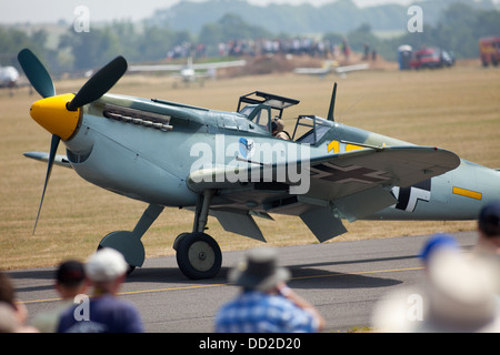 Ww11 Luftwaffe allemande messerschmidt 109 fighter à Duxford Clasic Wings Air afficher Banque D'Images