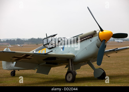 Ww11 Luftwaffe allemande messerschmidt 109 fighter à Duxford Clasic Wings Air afficher Banque D'Images