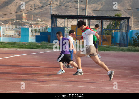 Duhok, le Kurdistan irakien. 22 août 2013. L'équipe paralympique iraquien au cours de la formation. Ils choisissent la province du Kurdistan pour leur formation en raison de la stabilité et de l'environnement peceful. Crédit : Francesco Gustincich/Alamy Live News Banque D'Images