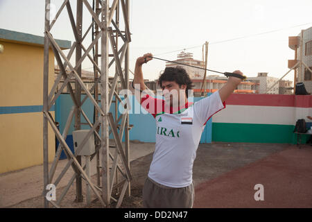 Duhok, le Kurdistan irakien. 22 août 2013. L'équipe paralympique iraquien au cours de la formation. Ils choisissent la province du Kurdistan pour leur formation en raison de la stabilité et de l'environnement peceful. Dans ce photo AL Waad AZAM Crédit : Francesco Gustincich/Alamy Live News Banque D'Images