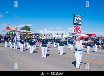 Navajo Nation Marching Band participe à l'annuel 92 Inter-tribal cérémonie au Nouveau-Mexique Gallup Banque D'Images