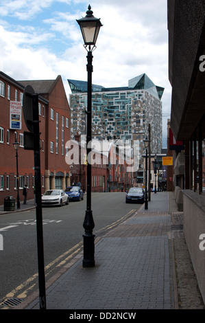 Berkley Street et la construction de Cube, Birmingham, UK Banque D'Images