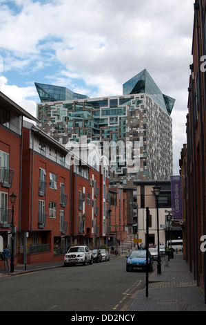 Berkley Street et la construction de Cube, Birmingham, UK Banque D'Images