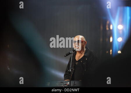 Sopot, Pologne 23, Sopot Août Haut de la page festival à Opéra de la forêt. Sur la photo : Le Groupe Lombard il se produit sur la scène Crédit : Michal Fludra/Alamy Live News Banque D'Images