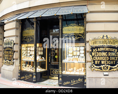 Arthur Kay & Bro jewellers shop sur Market Street à Manchester, UK Banque D'Images