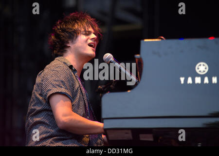 Berlin, Allemagne. Août 23, 2013. Jamie Cullum effectue au cours de la Citadelle Music Festival à Spandau, Berlin le 23 août 2013. Dpa : Crédit photo alliance/Alamy Live News Banque D'Images