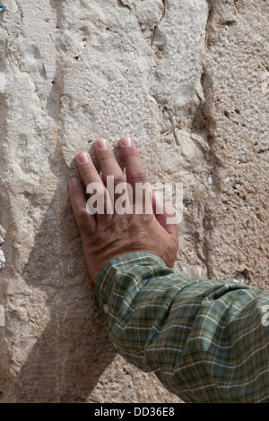 Mur des lamentations à Jérusalem, vers février 2013. Le reste de l'ancien Temple et lieu de prière Banque D'Images