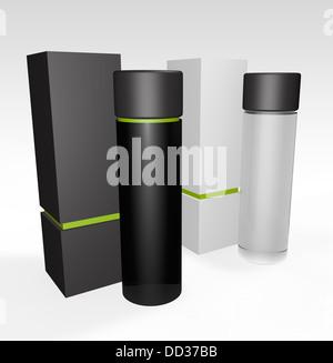 3D render of packaging design isolé sur fond blanc Banque D'Images