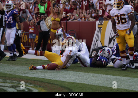 Samedi 24 Août, 20133, Redskins de Washington accueille les Bills de Buffalo au FedEx Field à Landover Maryland pour le troisième match d'avant saison. Redskins de Washington gagner 30-7. Credit : Khamp Sykhammountry/Alamy Live News Banque D'Images