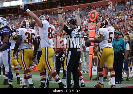 Samedi 24 Août, 20133, Redskins de Washington accueille les Bills de Buffalo au FedEx Field à Landover Maryland pour le troisième match d'avant saison. Redskins de Washington gagner 30-7. Credit : Khamp Sykhammountry/Alamy Live News Banque D'Images