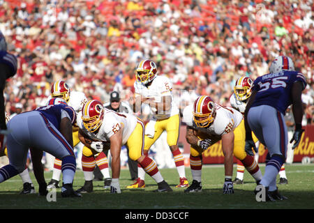 Samedi 24 Août, 20133, Redskins de Washington accueille les Bills de Buffalo au FedEx Field à Landover Maryland pour le troisième match d'avant saison. Redskins de Washington gagner 30-7. Credit : Khamp Sykhammountry/Alamy Live News Banque D'Images