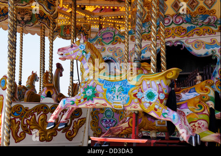 Carousel horse sur la jetée de Brighton, Brighton, Angleterre Banque D'Images