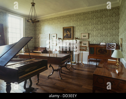 Intérieur du musée de la musique de Finchcocks. Goudhurst. Kent, Angleterre, Royaume-Uni. Vers 1990s Banque D'Images