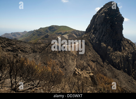 Dévastée par le feu en 2012, l'île de La Gomera, Îles Canaries, Espagne Banque D'Images