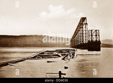 La catastrophe du pont Tay période victorienne Banque D'Images