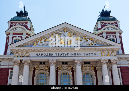 Théâtre National Ivan Vazov dans la capitale de Sofia, Bulgarie. Banque D'Images