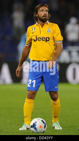 Gênes, Italie. Août 24, 2013. Seriea une ligue de football. La Sampdoria contre la Juventus. Andrea Pirlo Photo Credit : Action Plus Sport/Alamy Live News Banque D'Images