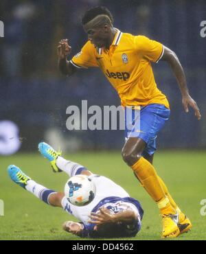 Gênes, Italie. Août 24, 2013. Seriea une ligue de football. La Sampdoria contre la Juventus. Paul Pogba Juventus Mirko Eramo Sampdoria : Action Crédit Plus Sport/Alamy Live News Banque D'Images