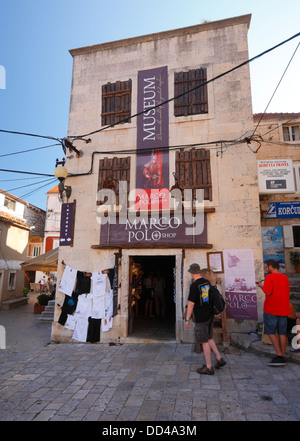 Korcula Croatie Musée de Marco Polo Banque D'Images